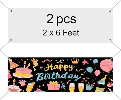 2 Pcs Large Sublimation Banner blank banners to decorate vinyl, 2x6 Ft by Buynow