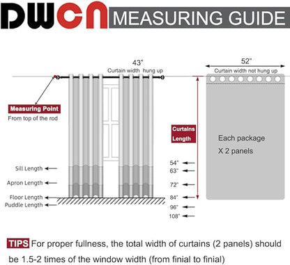 DWCN Ombre Short Sheer Curtains - Image 8