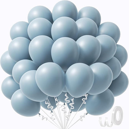 Dusty Blue Balloons 12 inch, Gender Reveal, Baby Shower, Birthday Party by Awenztech