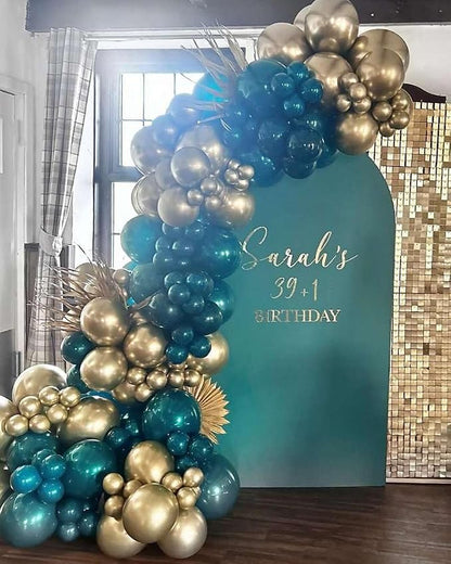 Green and Gold Balloons Garland Arch Kit - Image 6