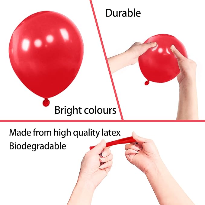 200pcs Red Balloons 5 Inch, Small Mini Latex Balloons - Image 3