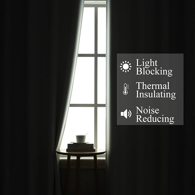Lilac and Greyish White Ombre Blackout Curtains 54 Inch Length 2 Panels - Image 3
