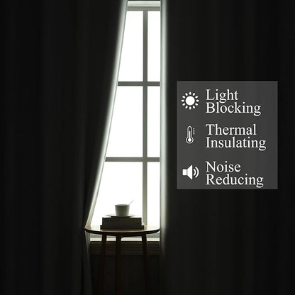 Lilac and Greyish White Ombre Blackout Curtains 54 Inch Length 2 Panels - Image 3