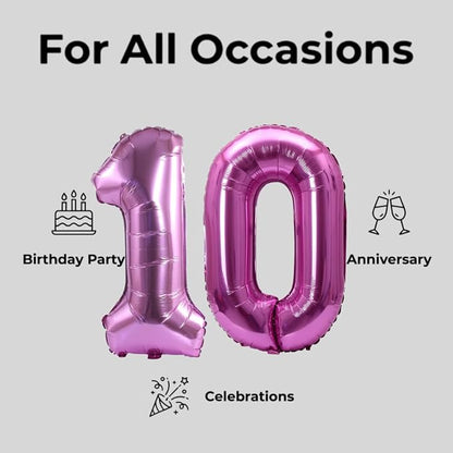 Number 10 Balloon Foil Mylar Balloons - Image 6