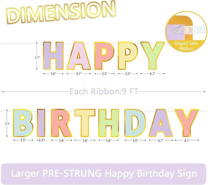 Pre-Strung Happy Birthday Banner - Image 2