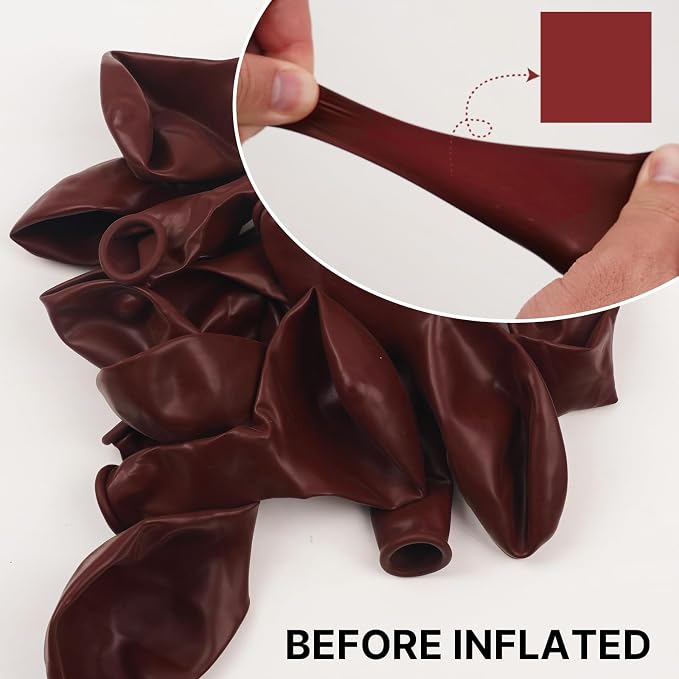PartyWoo Burgundy Balloons 101pcs Dark Red Maroon Ruby Red Color | Balloons - Image 2