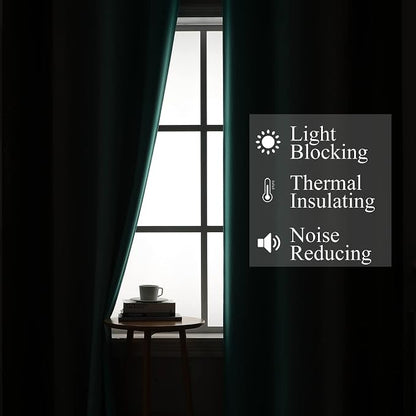 Brown and Teal Ombre Blackout Curtains 72 Inches Length - Image 3