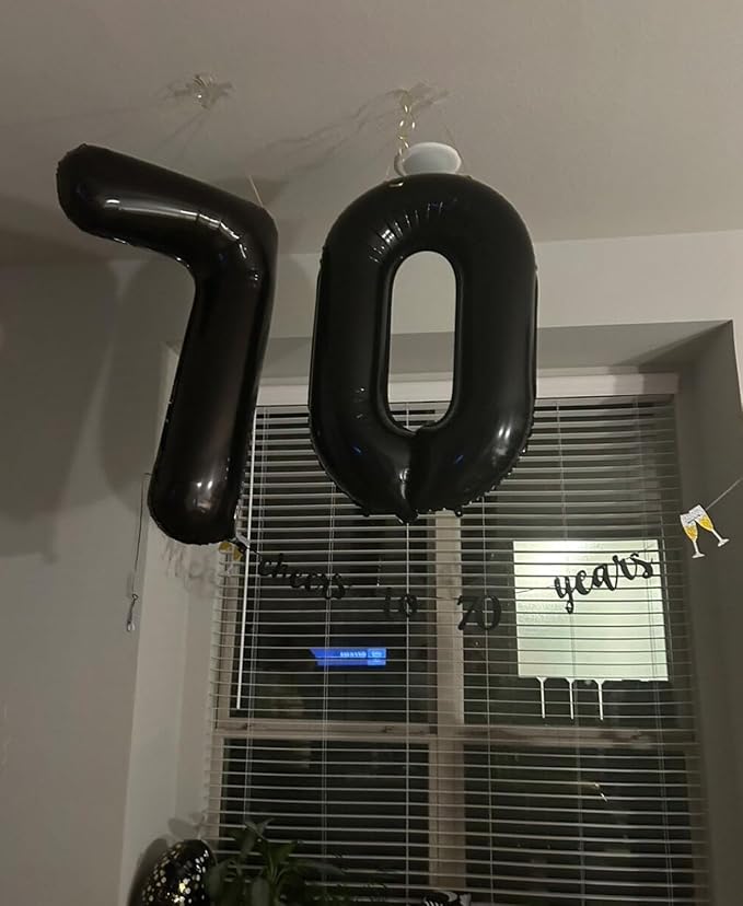 40 inch Number Balloon 0-9 Black Large Number 7 Balloons, Digital Balloons - Image 4