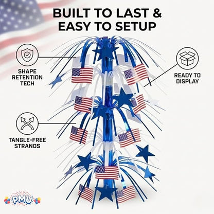 PMU 12 Pcs 21 Inch Patriotic Centerpieces - Image 7