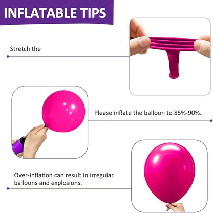 Firomi Small Hot Pink Balloons 5-inch 100 Pack | Helium Round Thicken Latex - Image 6