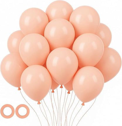 Voircoloria 105pcs Pastel Orange Party Latex Balloons, 12inch | by Voircoloria