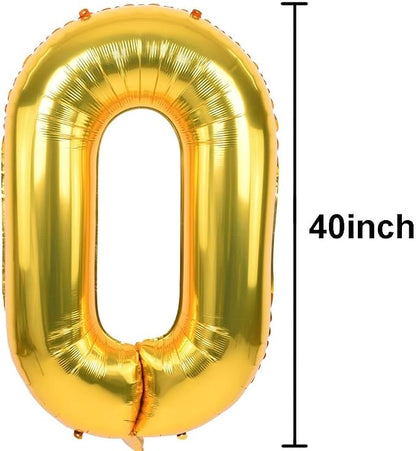 TONIFUL 40 Inch Gold Number 3 Balloons Large Foil 3rd Birthday Decorations | - Image 2