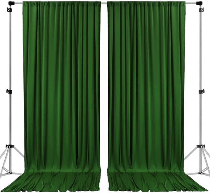AK TRADING CO. 10 feet x 10 feet Valley Green Polyester Backdrop Drapes by Fabrics%7CEventDecor%7CCrafts%7CUpholsteryFoam