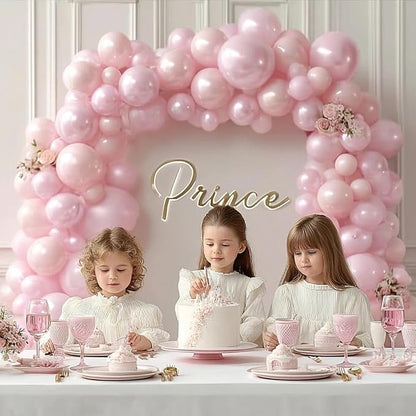 Pearl Pink Balloon Arch Garland Kit Double Stuffed | Light Pastel Pale Pink - Image 2