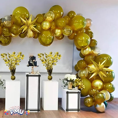 PMU 3 Pack Bursting Star Metallic Foil Spray Centerpiece- Gold Balloon Weights - Image 9