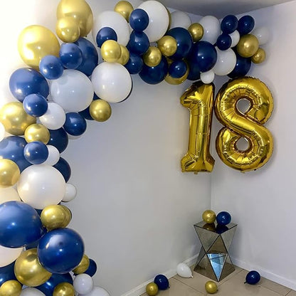 Gold Number 18 Birthday Balloons, 40 Inch Large Gold Mylar Foil Number 1 & 8 - Image 3