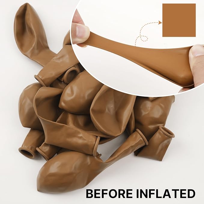 PartyWoo Boho Neutral Light Brown Balloons 101pcs Coffee Fall Color | Balloons - Image 2