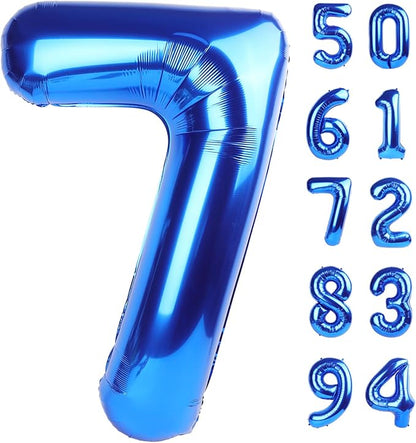 Navy Blue 7 Balloon by IWERP