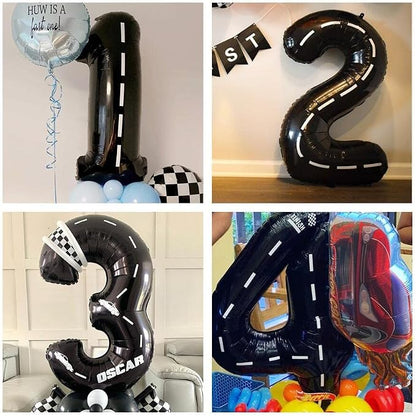 Race Car Number 1 Balloons, 40 Inch Birthday Balloons, Two Fast Balloon Race - Image 6