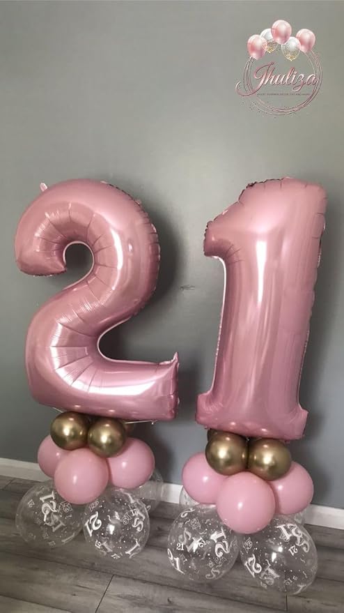 2 Balloon Number 40 Inch Pink Balloons - Image 4
