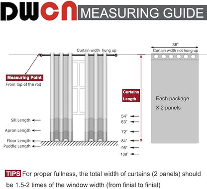 DWCN Grey Ombre Blackout Curtains - Image 7