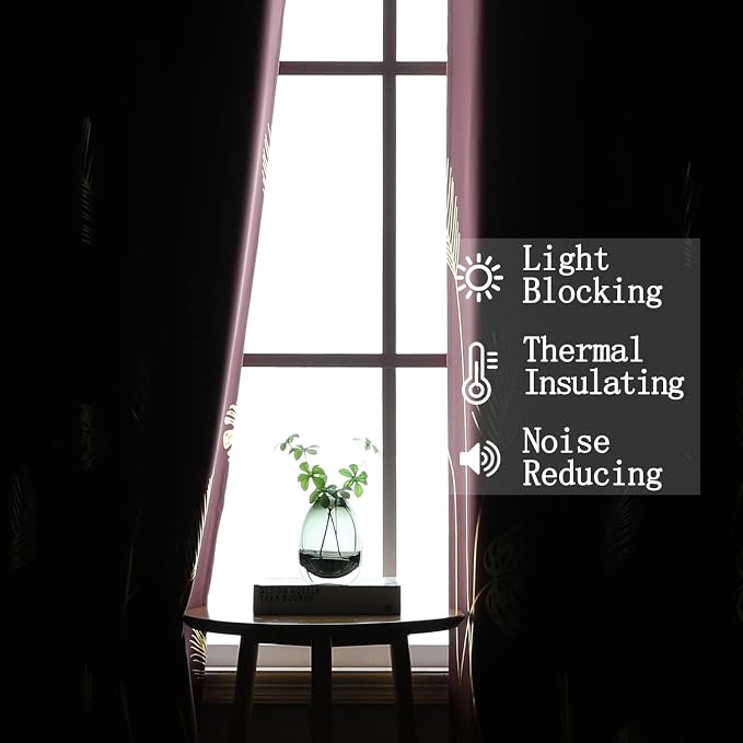 Burgundy Red Blackout Curtains for Living Room 96 Inches Long, Room Darkening - Image 6