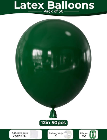Dark Green Balloons, Forest Green Balloons - Image 4
