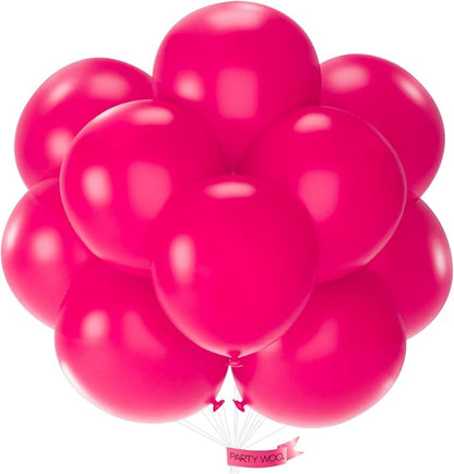 PartyWoo Hot Pink Balloons 20pcs Magenta Fuchsia Color 18 Inch | Balloons by PartyWoo