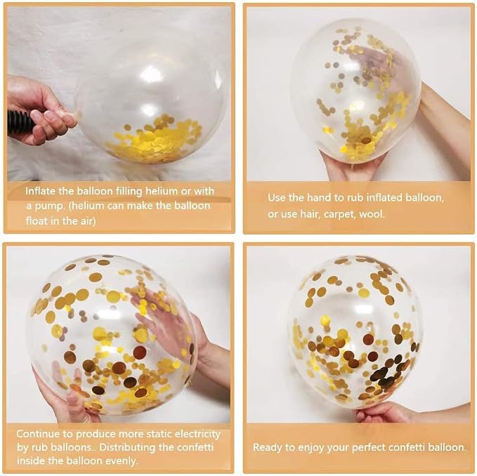 PATYDECRO White and Gold Balloons 50pcs 12 Inch | - Image 3
