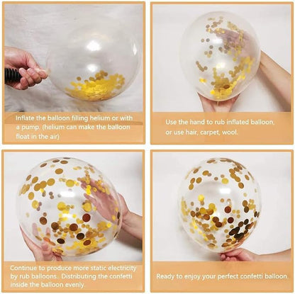 PATYDECRO White and Gold Balloons 50pcs 12 Inch | - Image 3