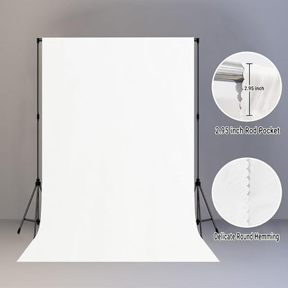 White Photography Backdrop for Photoshoot, Fabric 6x9ft | Polyester Studio - Image 6