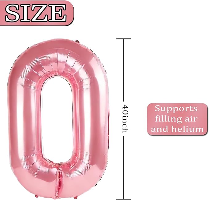 40 Inch Number 39 Balloons for 39th Birthday Party Decorations, 0-100 Jewelry - Image 4