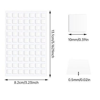 JANYUN 560 Pcs Sticky Dots Square Putty Clear Mounting Tape - Image 2