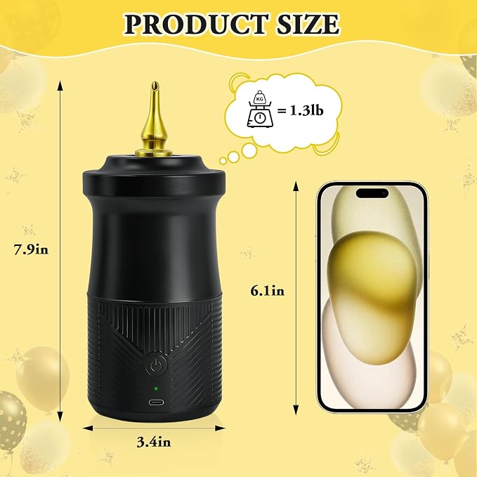 IDAODAN Electric Balloon Pump, Portable Electric Balloon Blower Machine - Image 2