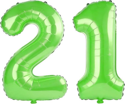 40 Inch Number 21 Balloons for 21st Birthday Party Decorations, 0-100 Fruit by FOBELEC