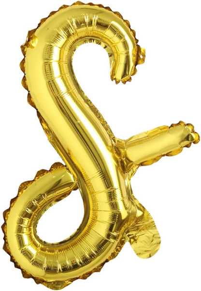 18 inch Gold DIY a-z Handwriting lowercase letters name Foil balloon Letter by REIANS