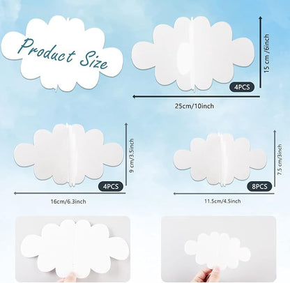 16 Pcs 3D Cloud Decorations Hanging Clouds - Image 3