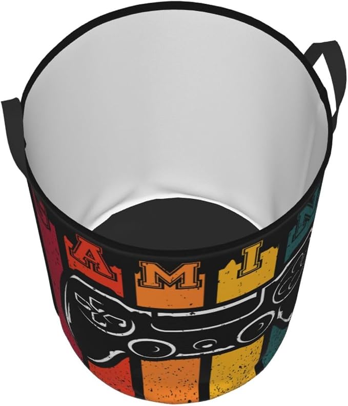Gaming Laundry Hamper Bag With Waterproof Liner - Image 2