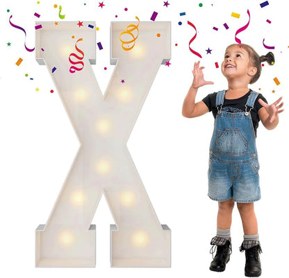 3FT Marquee Light Up Letters, Large Marquee Letters, Mosaic Balloon Frame by MerryMosaics