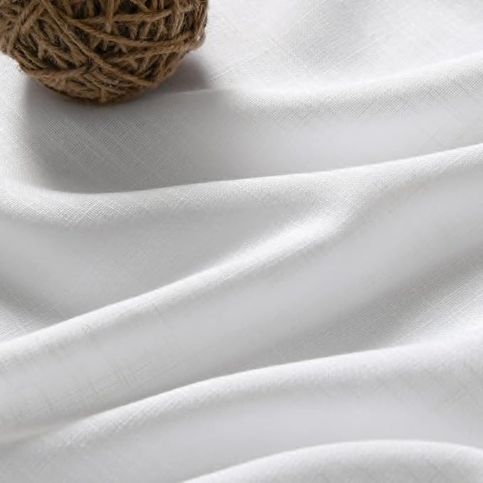 White Farmhouse Decor Curtains 63 Inch Length - Image 5