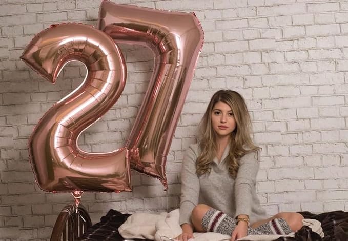 Number 0 Balloon Birthday Decorations, 40In Rose Gold Balloons - Image 4
