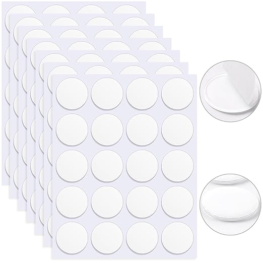 JANYUN 140 Pcs Sticky Dots, 40mm Putty Clear Double Sided Tape by JANYUN