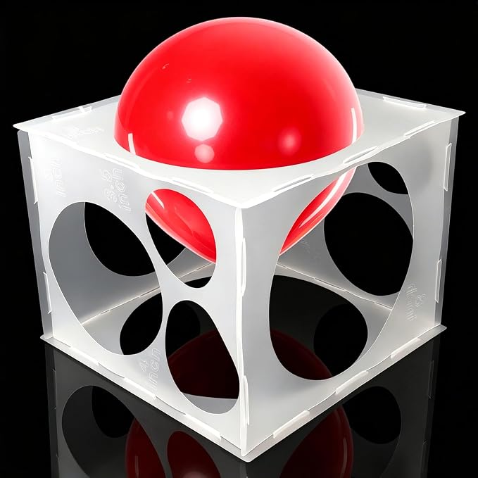 2-Pack 11 Holes Balloon Sizer Cube Box, 2-10 Inch | Collapsible Balloon Size by Unknown