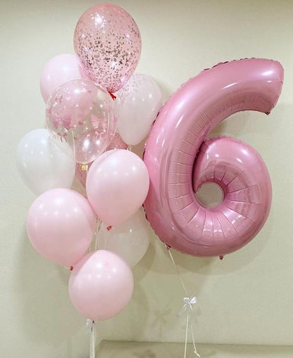 Number 5 Balloon 40 Inch Pearl Pink Balloon - Image 4