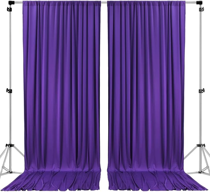 AK TRADING CO. 10 feet x 10 feet Purple Polyester Backdrop Drapes Curtains by Fabrics%7CEventDecor%7CCrafts%7CUpholsteryFoam