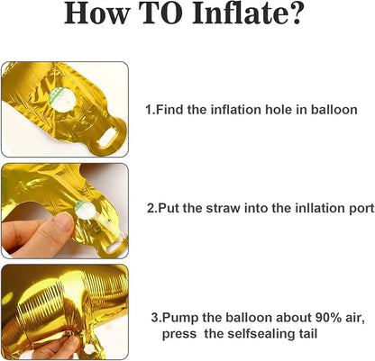 Gold 2026 Balloons, Foil 40 Inch 22 Number Balloons, 60 Balloon Number - Image 5