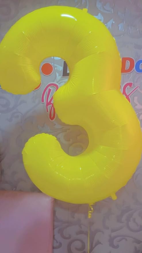 Yellow Number 7 Balloon 40 Inch - Image 2