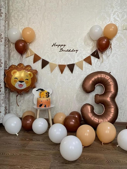 1 Balloon - Brown Birthday Number Balloons, 40 Inch Decorations Men Women | - Image 2