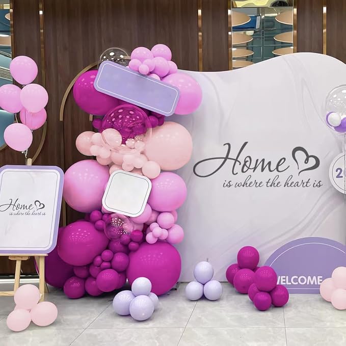 Red Purple Pink Balloon Garland Arch Kit - Image 4