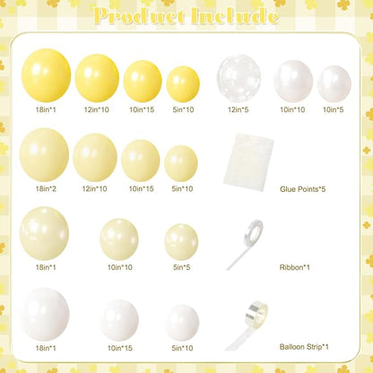 Yellow Balloon Arch Kit for Bee Lemon Birthday Party Decorations | Pastel - Image 5